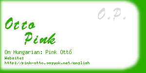 otto pink business card