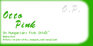 otto pink business card